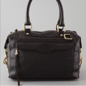 Rebecca minkoff morning after bag in black leather